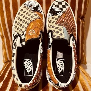 Brand New Vans Classic Tiger Patchwork Slip-Ons